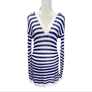 Cynthia Rowley Open Knit Hooded Dress/Cover‎ Up - Size Small